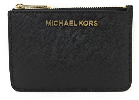 michael kors black travel wallet|Michael Kors zippered wallet.